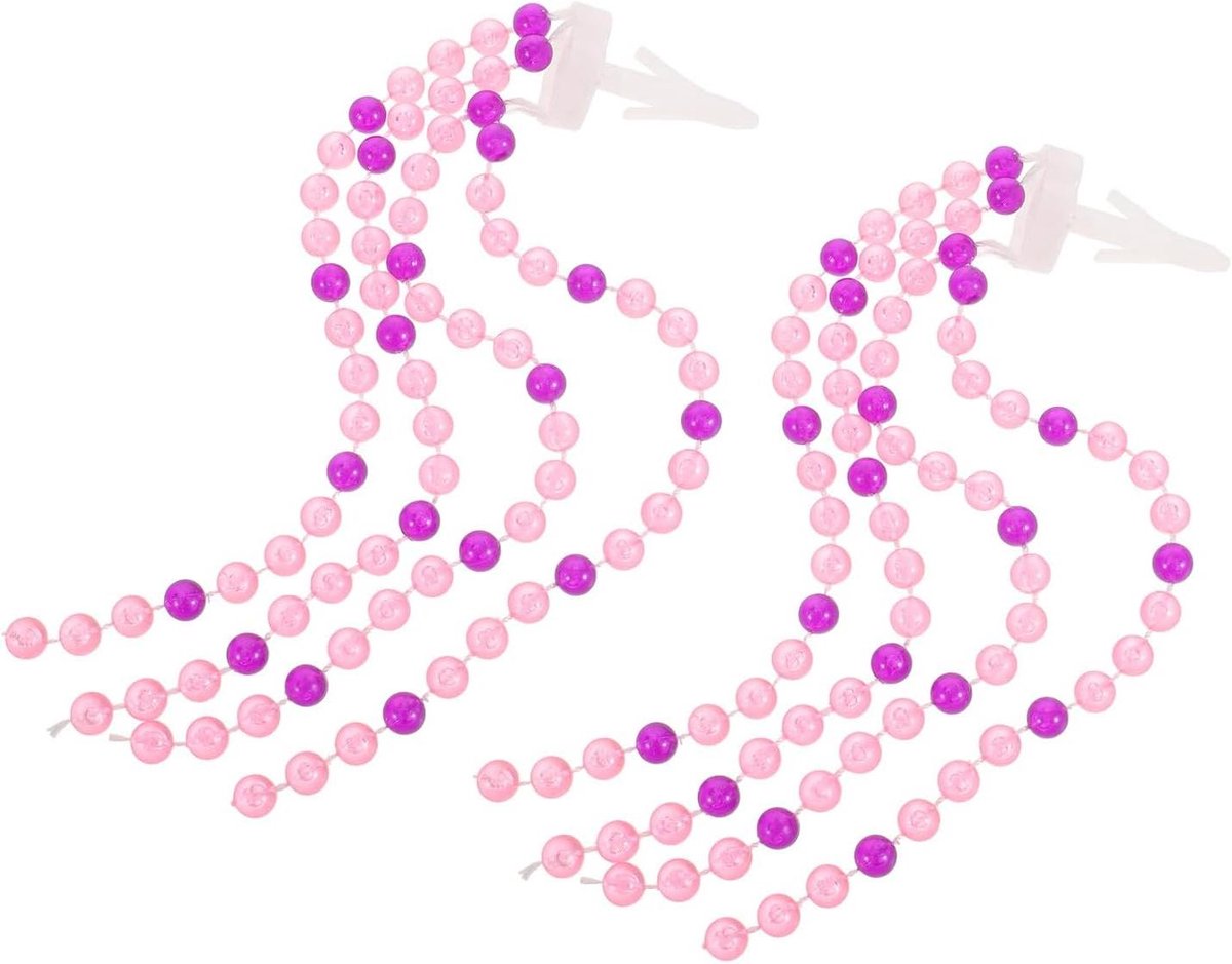 Kinderfiets Stuurdecoratie - Lint Streamers Kwastjes - Fiets Versieren - Met Pareltjes - 22 cm - Roze Kinderfiets kopen online