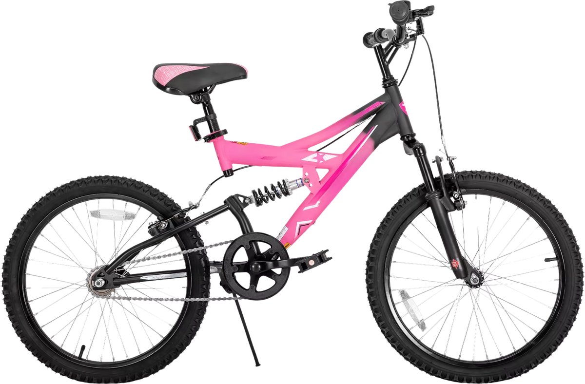 kinderfiets voor kinderen 5 13 jaar mountainbike dubbele vering 51 cm roze