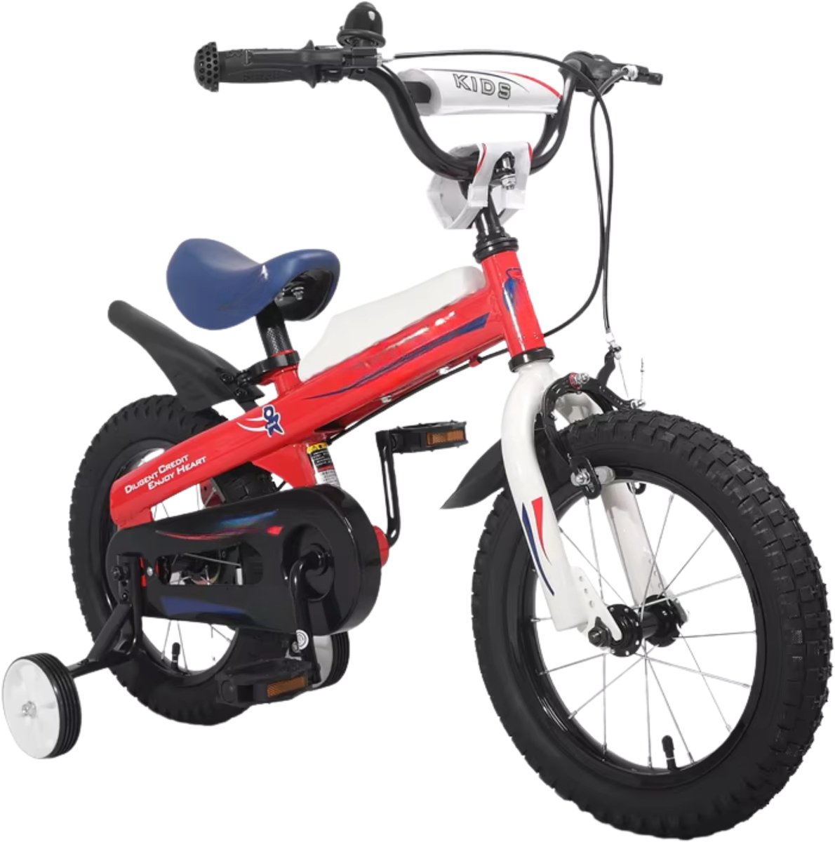 Kinderfiets – Voor kinderen van 2-4 jaar – Met zijwieltjes en Klinghandrem – Rood, 30 cm Kinderfiets kopen online