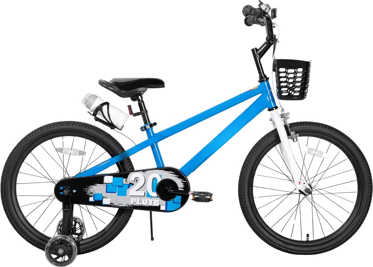 kinderfiets voor kinderen van 3 12 jaar met oplichtende zijwieltjes blauw 51 cm
