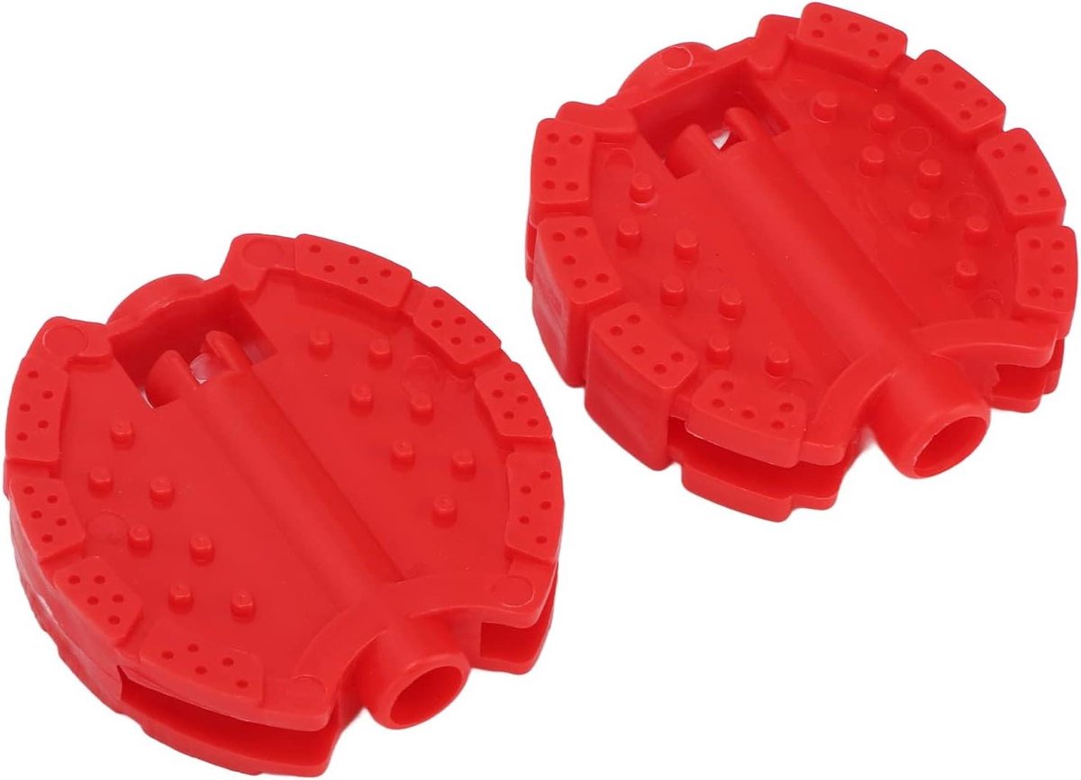 Kinderfietspedaal - Driewielerpedaal Set - Fietsplezier Bevorderen - Duurzaam Kunststof Materiaal - 2 Stuks - Rood Kinderfiets kopen online