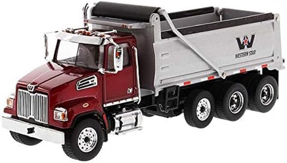 kipper vrachtwagen model speelgoed vrachtauto modelbouw verzamelen gedetailleerd metaalontwerp 44 5 x 34 5 x 19 cm rood