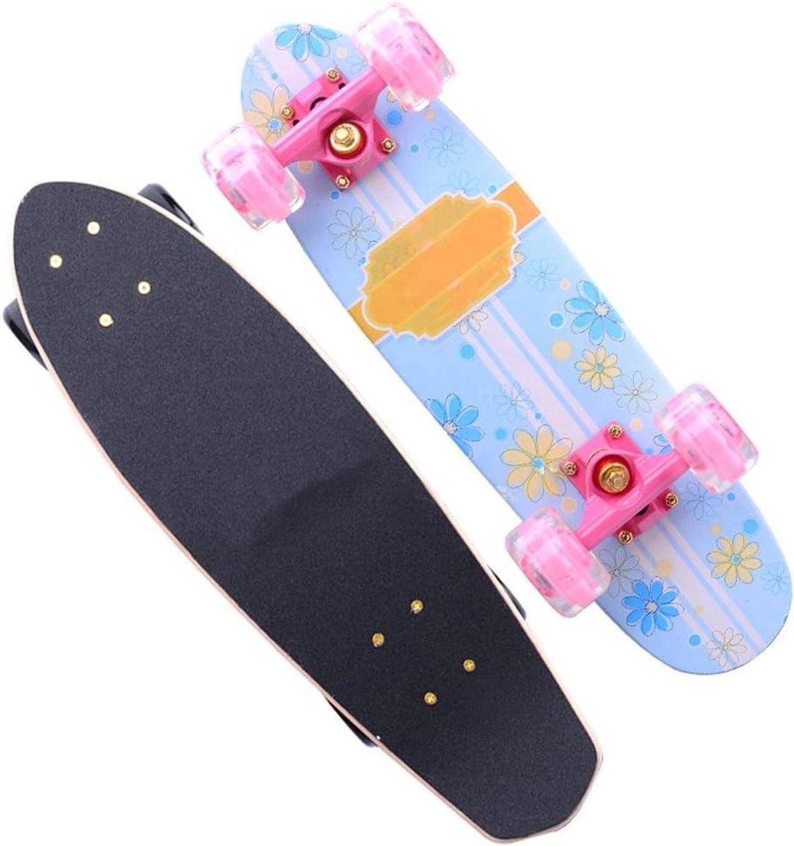 Kleine Vissen Board - Cruiser Skateboard - Straat Skating - 7 Laags Esdoorn Dek - 22 Inch - Kleurrijke Wielen Skateonderdeel kopen online