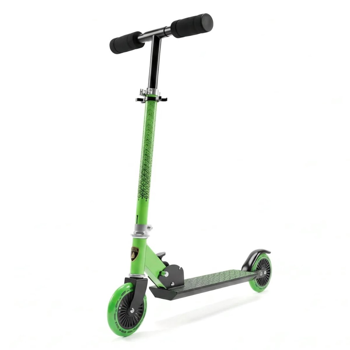 lamborghini step 3 tot 7 jaar officieel gelicentieerde stuntstep met verstelbaar stuur voetrem opvouwbare kinderstep met anti slip deck zachte gripwielen groen