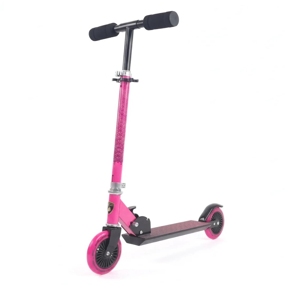 lamborghini step 3 tot 7 jaar officieel gelicentieerde stuntstep met verstelbaar stuur voetrem opvouwbare kinderstep met anti slip deck zachte gripwielen roze