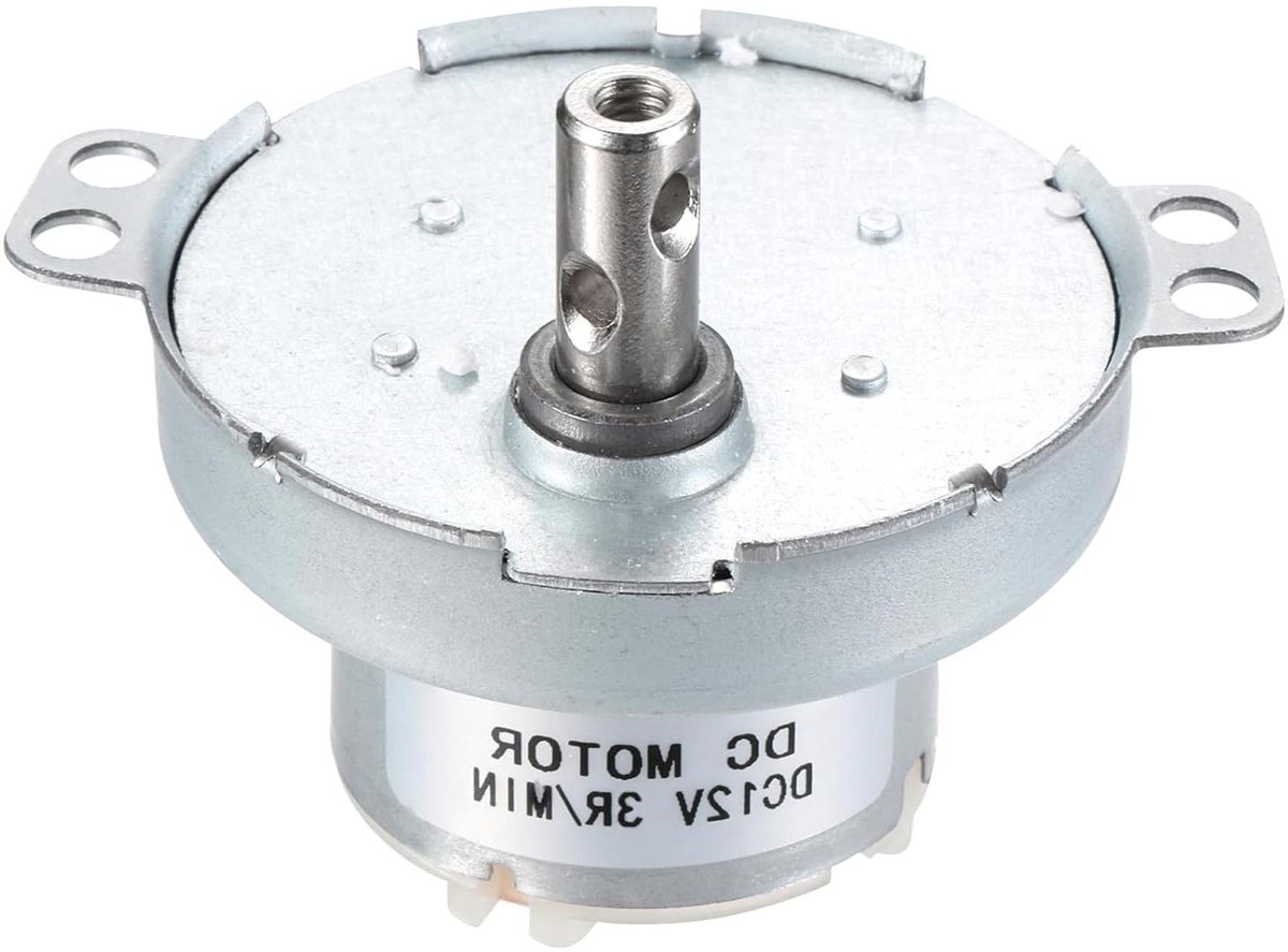 Langzaamloopmotor - DC motor - Display standaard - Hoog koppel - 3 rpm - Zilver Loopmotor kopen online