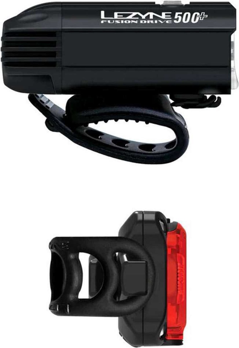 Lezyne Fusion Drive 500+ / Zecto Drive 200+ Lichtset Zilver 500 / 200 Lumens Fiets kopen online