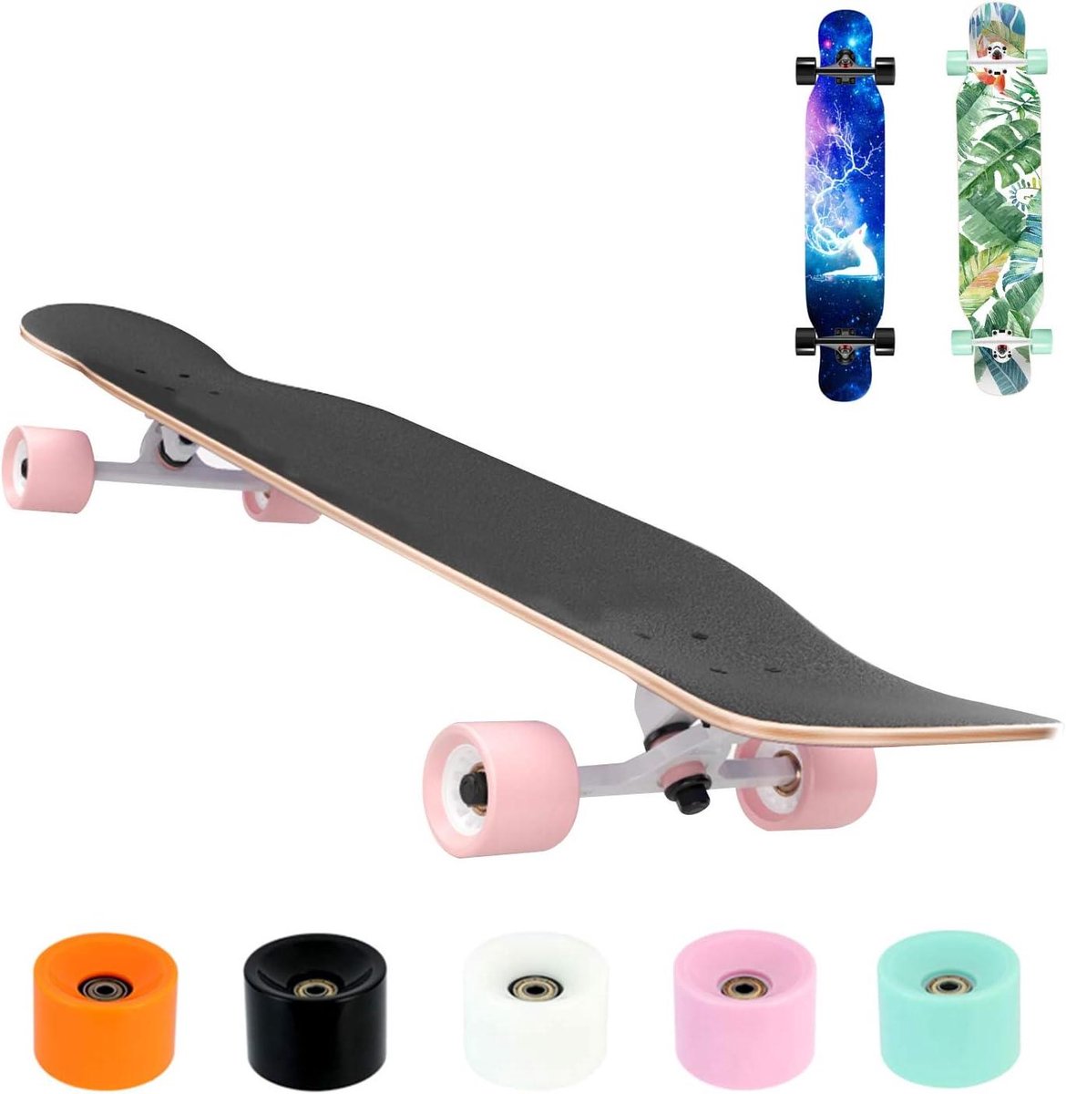 Longboard Skateboard - Compleet Skate Board - Outdoor Skateboarden - 9 Lagen Esdoornhout - 42 inch - Meerdere Kleuren Skateonderdeel kopen online