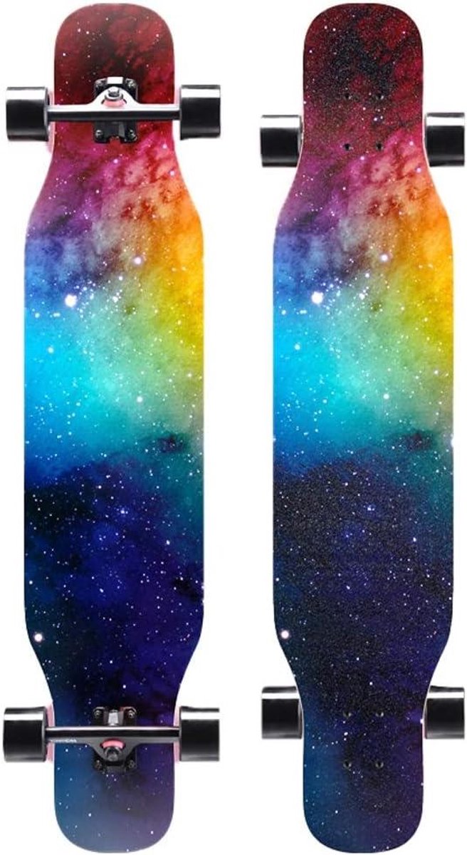 Longboard Skateboard - Cruiser Board - Dansen Cruisen Freeride - 7 Laags Esdoorn - 43 Inch - D-Flash Wheel Longboard kopen online
