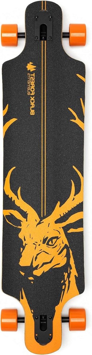longboard skateboard cruiser board stabiel rijden drop through design 42 inch oranje