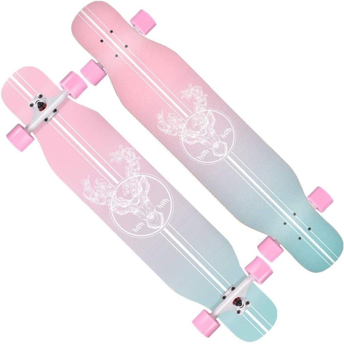 Longboard Skateboard - Dansplank Scooter - Straat Skaten - Aluminiumlegering Stent - 110x25cm - B Skateonderdeel kopen online