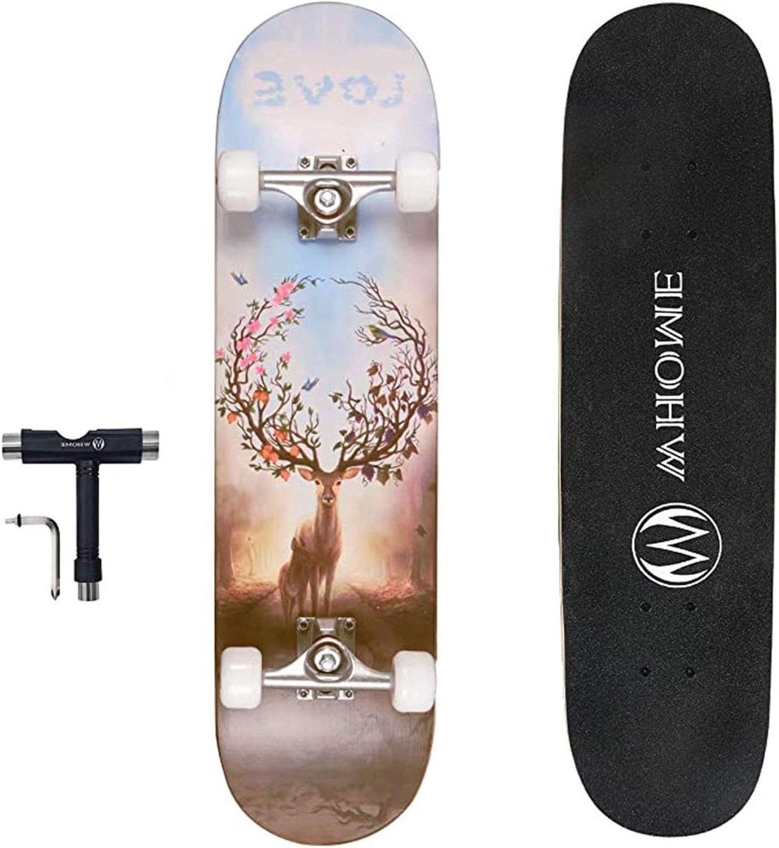 Longboard Skateboard - Street Board - Skaters Gebruiken - Dubbele Kick Concave - 31 x 8 inch - Stijl B Skateonderdeel kopen online