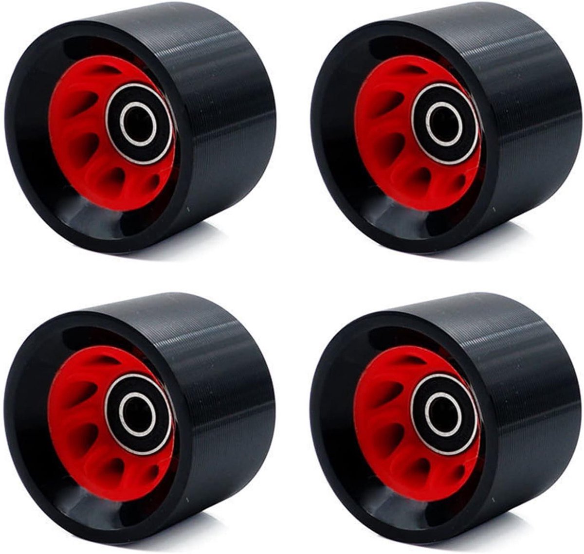 Longboard Wielen - Skate Wielen - Soepel Cruisen - 78A Hoge Elasticiteit - 60mm Set - Zwart Skateonderdeel kopen online