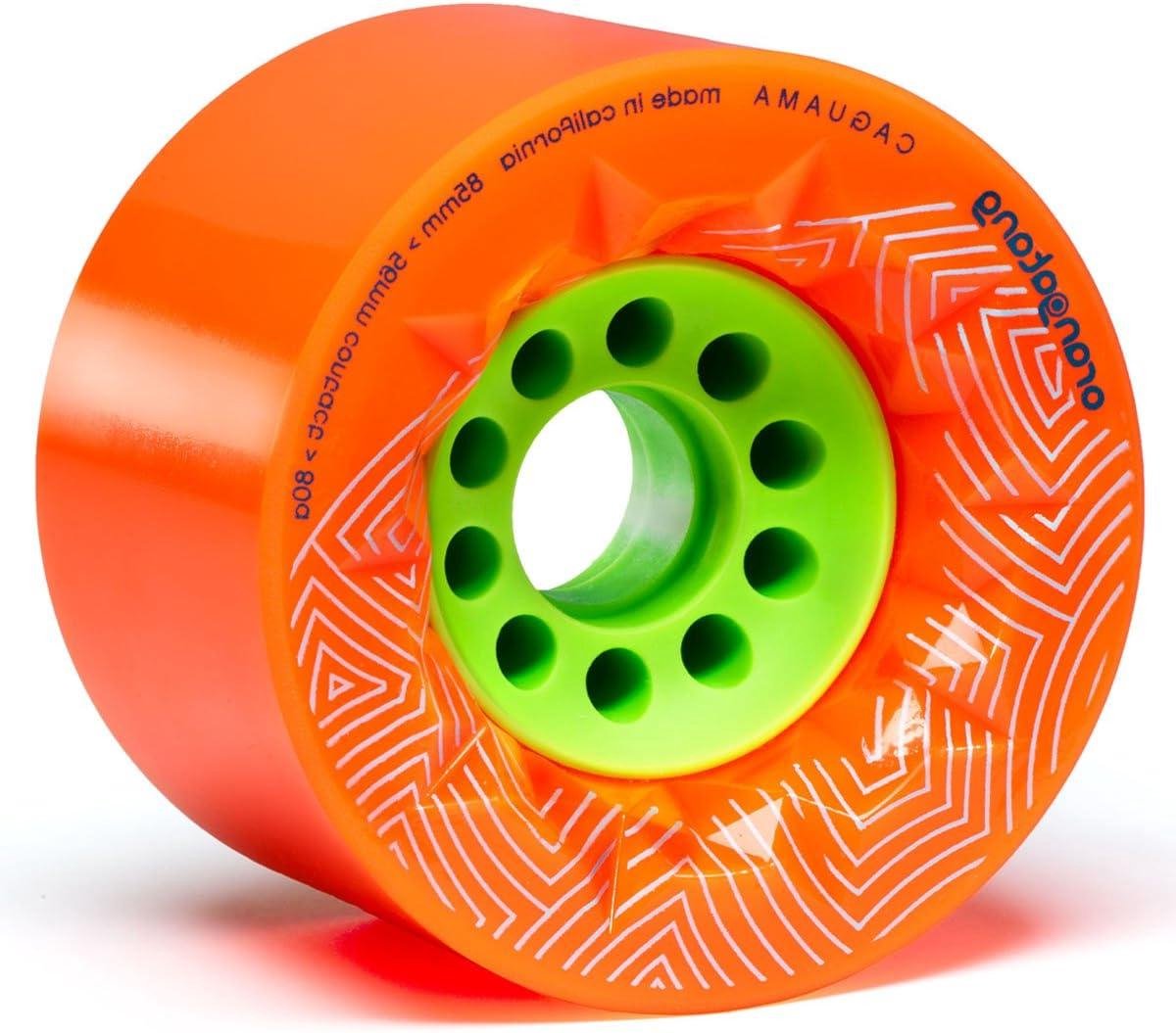 Longboard Wielen - Skateboard Onderdelen - Comfortabel Rijden - Grote Gladde Urethaan - 85 mm Diameter - Oranje Skateonderdeel kopen online