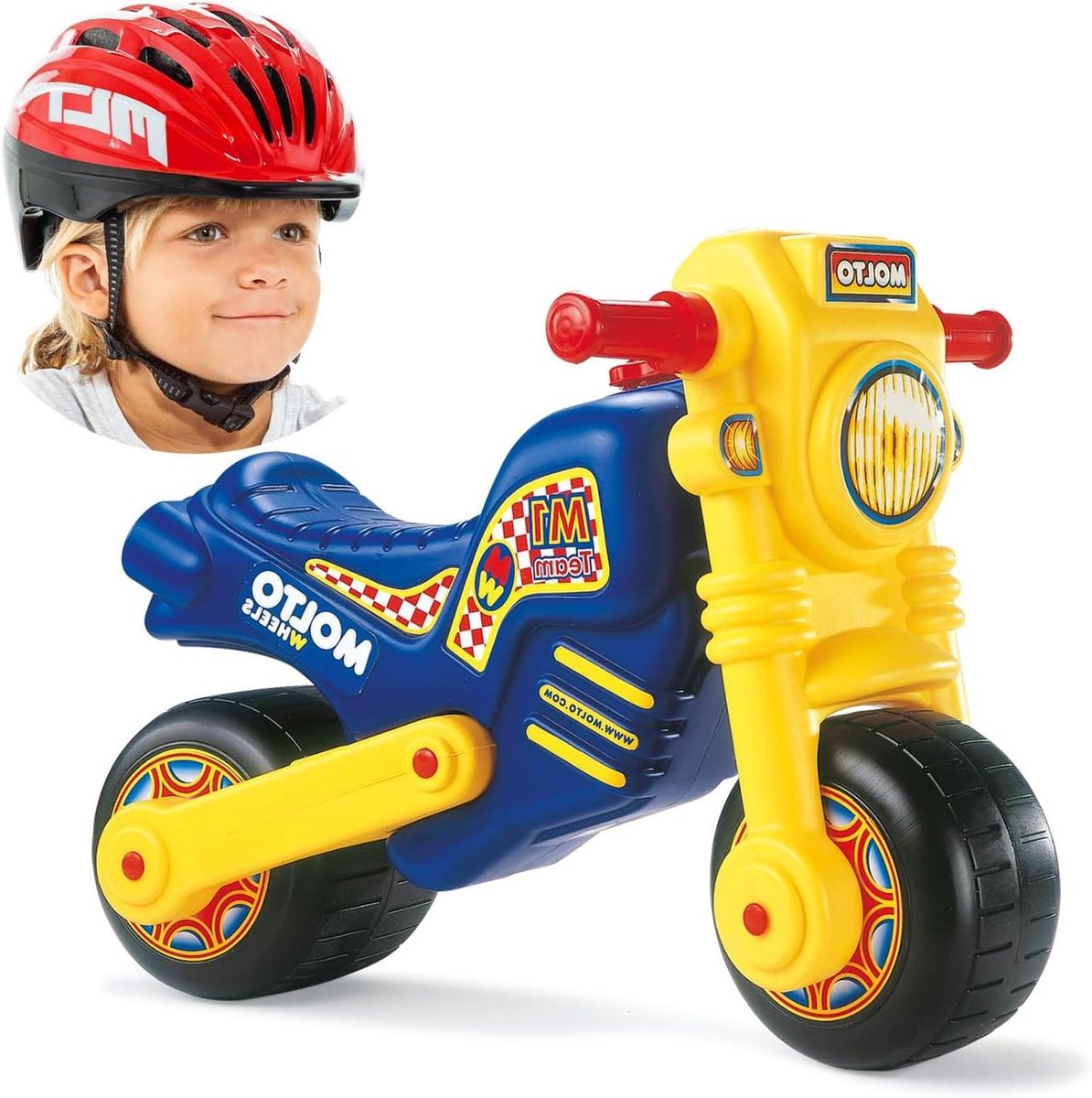 Loopfiets Motorcross - Loopmotor Speelgoed - Buiten Spelen - Inclusief Helm - 62 x 35 x 46 cm - Rood Loopfiets kopen online