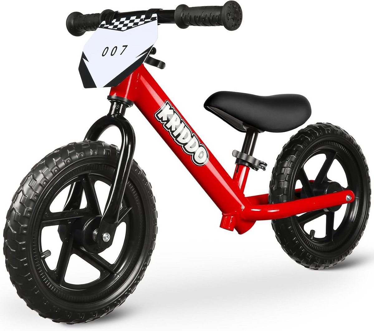 loopfiets voor kinderen 18 maanden tot 5 jaar 12 inch pushfiets met persoonlijke plaat en stickers