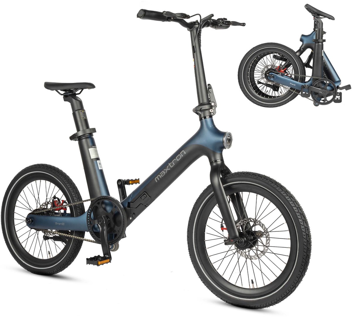 Maxtron Smart30 Elektrische Fiets – 20 Inch Opvouwbare E-bike – 36V 9.6Ah Accu – Actieradius tot 60 km – Schijfremmen – Stadsfiets –Inclusief gratis cijferslot –Blauw Fiets (elektrisch) kopen online