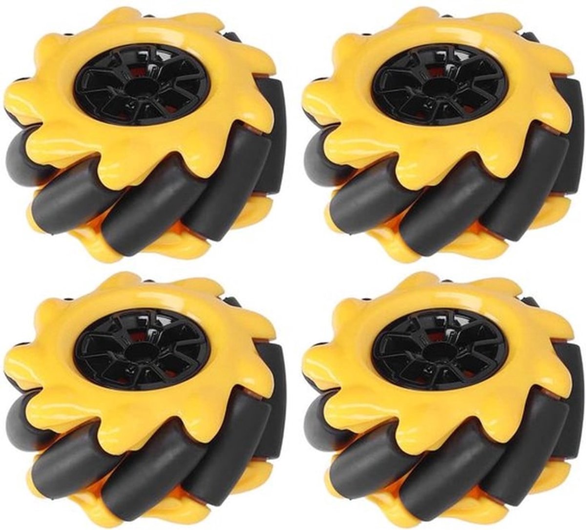 - Mecanum Wielen Set - Omnidirectionele Wielen - 48mm - DIY Componenten - Geschikt voor Robotbouw - 2 Paar Skateonderdeel kopen online