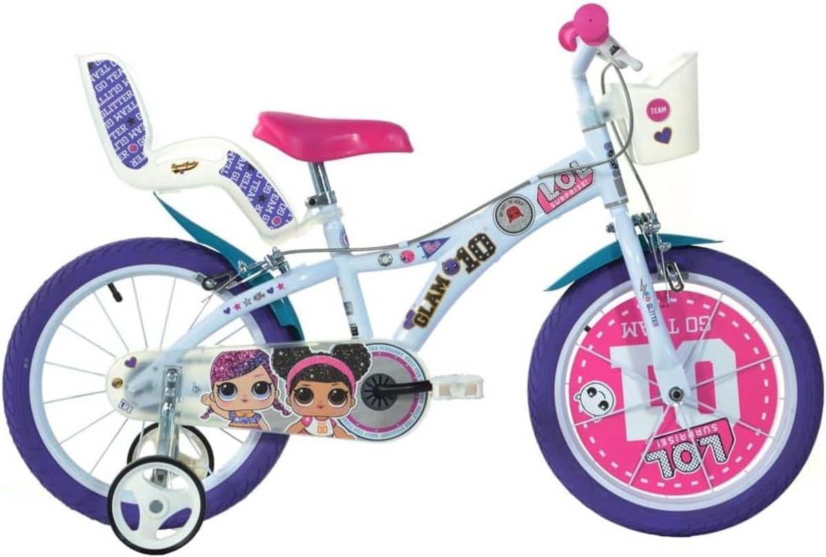 Meisjes Kinderfiets 16 inch Wit - Stevig Frame en Zijwieltjes Kinderfiets kopen online