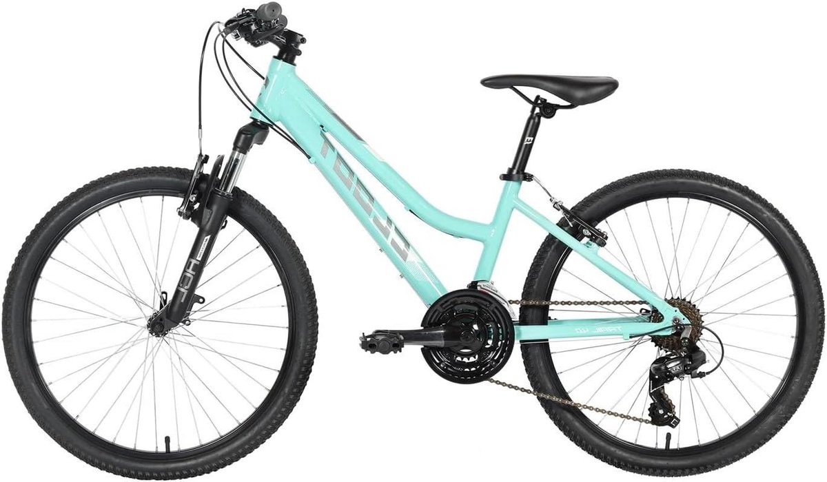 Meisjesfiets - Kinderfiets Mountainbike - Avontuurlijke Ritten - Lichtgewicht Aluminium Frame - 24 Inch - Hemelgroen Kinderfiets kopen online