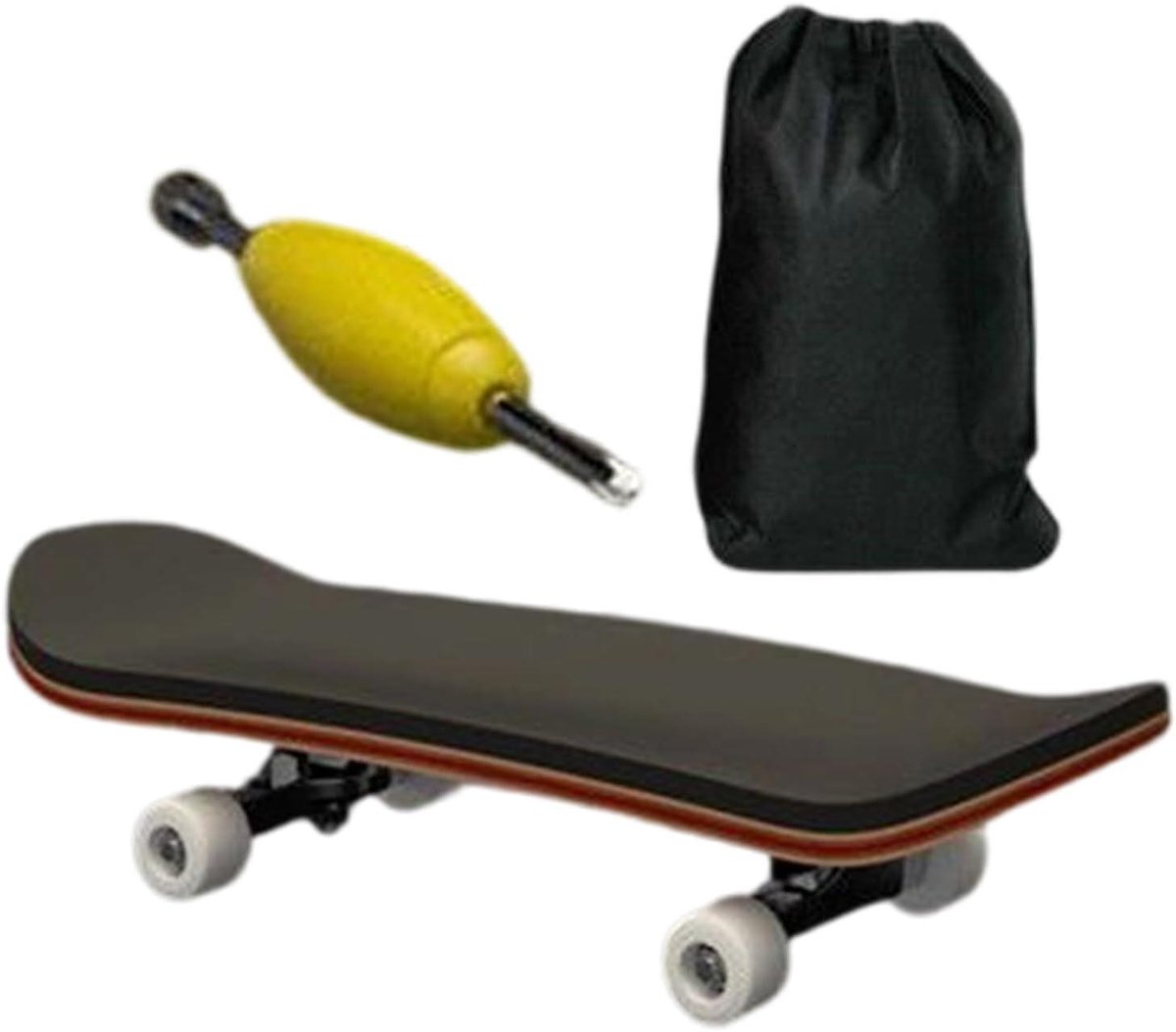Mini Skateboard - Vingerboard Speelgoed - Motorische Vaardigheden Trainen - Robuuste Houten Constructie - 9.9 cm Lengte - Wit Skateonderdeel kopen online