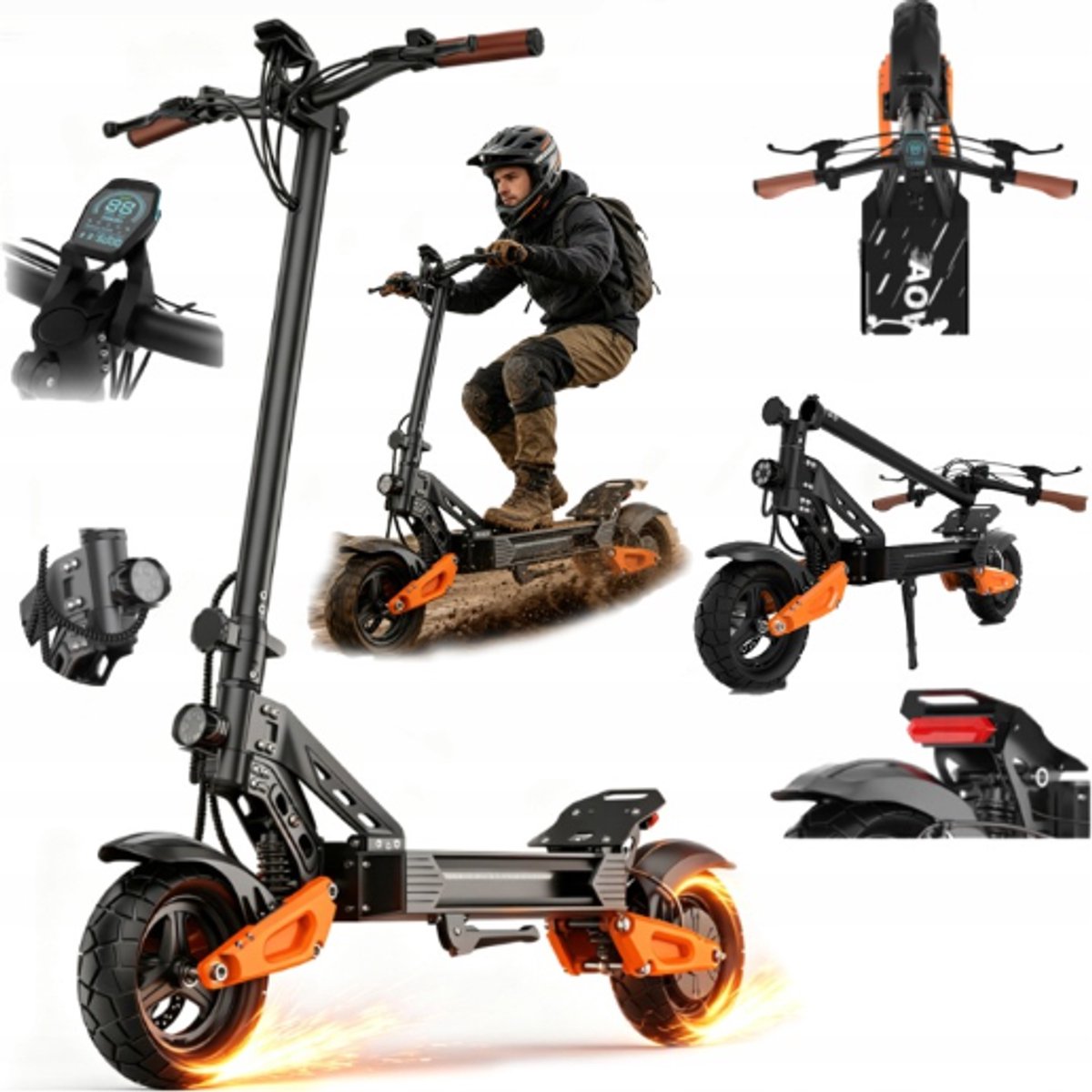 Minicee Elektrische step voor volwassenen, 800W motor, 48V 15Ah batterij, 40-50 mijl lange afstand, 11-inch banden, dubbele schokdempers, digitaal display, voor stedelijke reizen Elektrische Step kopen online
