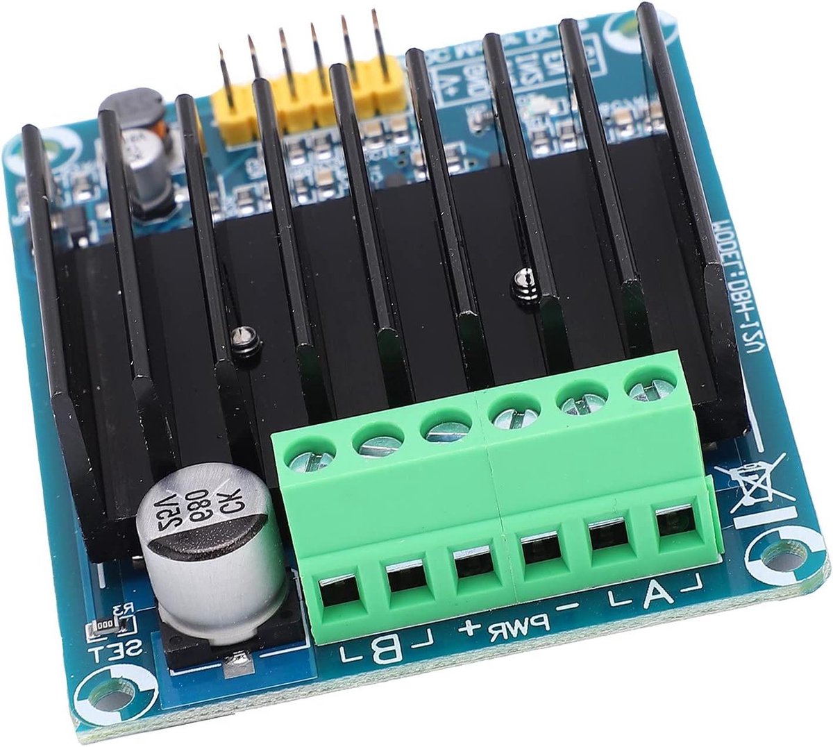 Motordriver Module - H-brug controller - Robotica Projecten - Dubbel Kanaal PWM - 30A Per Kanaal - Groen Loopmotor kopen online