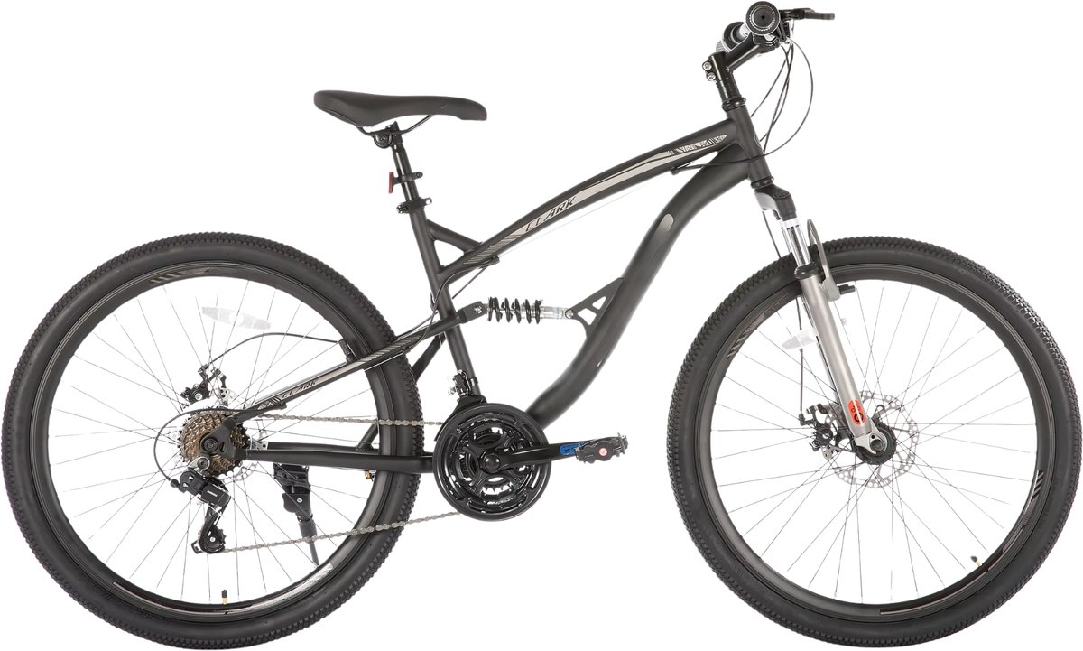 Mountainbike 61–66 cm – Voor volwassenen en studenten voor recreatief en sportief gebruik op terrein – Met 18 versnellingen en koolstofstaal frame – Zwart frame Fiets kopen online