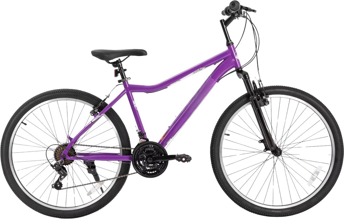Mountainbike – Voor dames – 21 versnellingen, stalen frame, verende vork – 66 cm wielen, paars Fiets kopen online