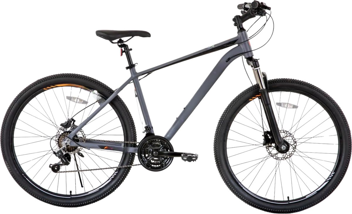Mountainbike – Voor heren – 21 versnellingen, hydraulische schijfremmen, vergrendelbare verende vork, 27,5 inch (70 cm) wiel – Grey and RED-21 Fiets kopen online