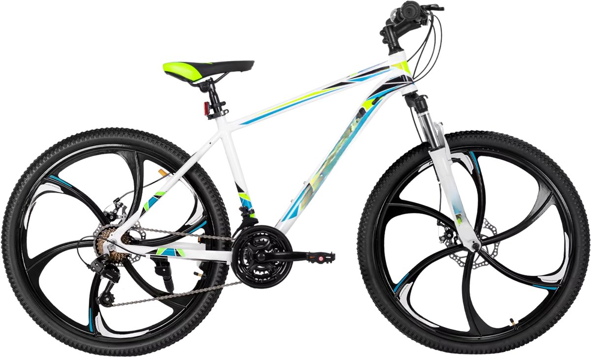 Mountainbike – Voor heren en dames – 21 versnellingen, dubbele mechanische schijfremmen, aluminium frame, spatbord – Black-26 Inch Fiets kopen online