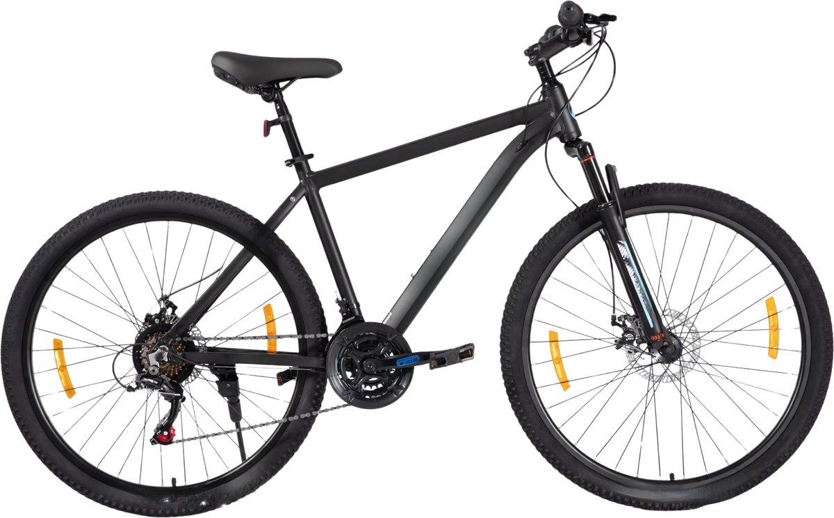 Mountainbike – Voor heren en dames – Hardtail, 21 versnellingen, schijfremmen – 66 cm / 70 cm wielen, zwart, aluminium frame Fiets kopen online