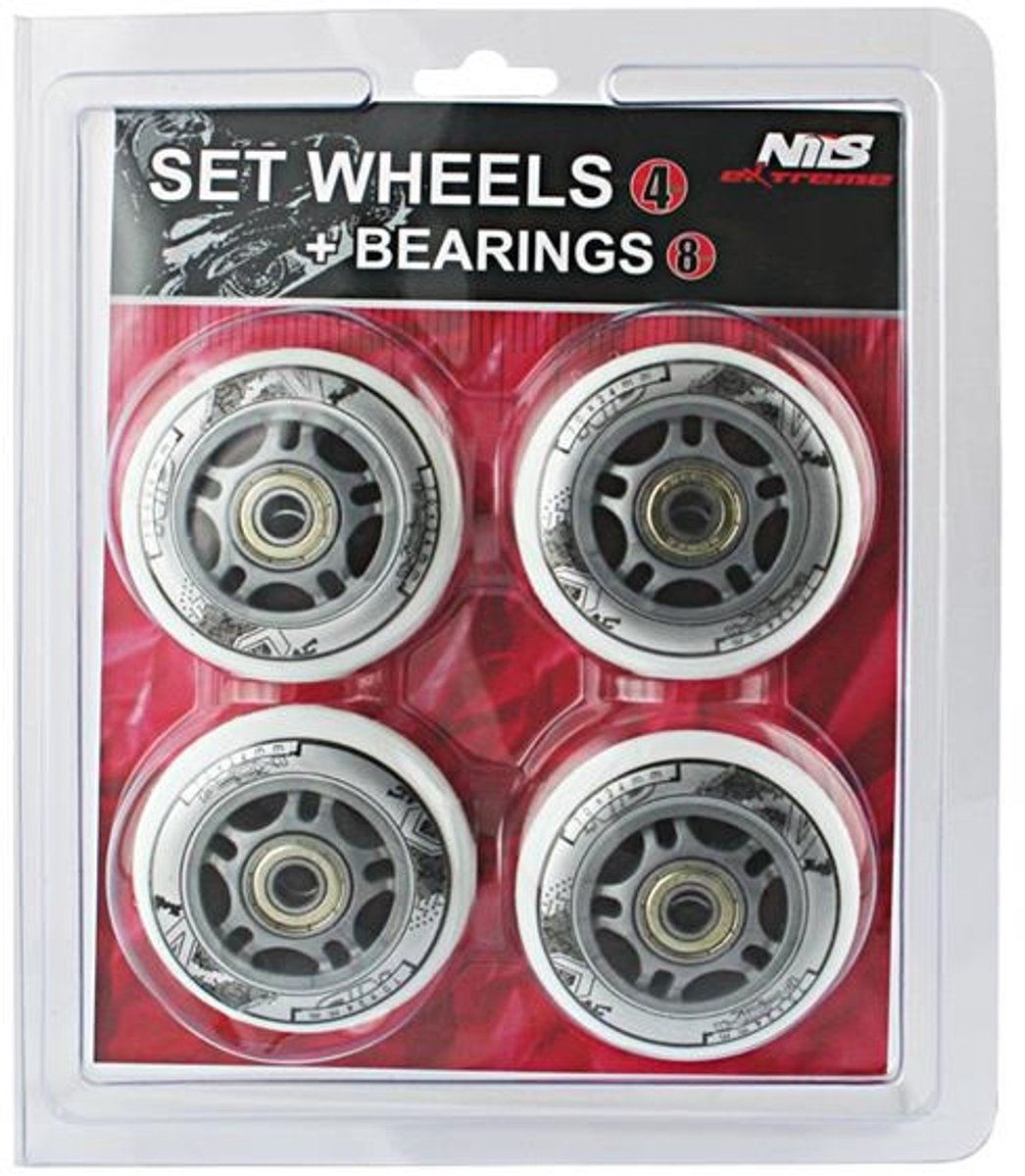 Nils Extreme Serie - Wielen en Lagerset - 72x24mm - 82A - ABEC-7 Skateonderdeel kopen online
