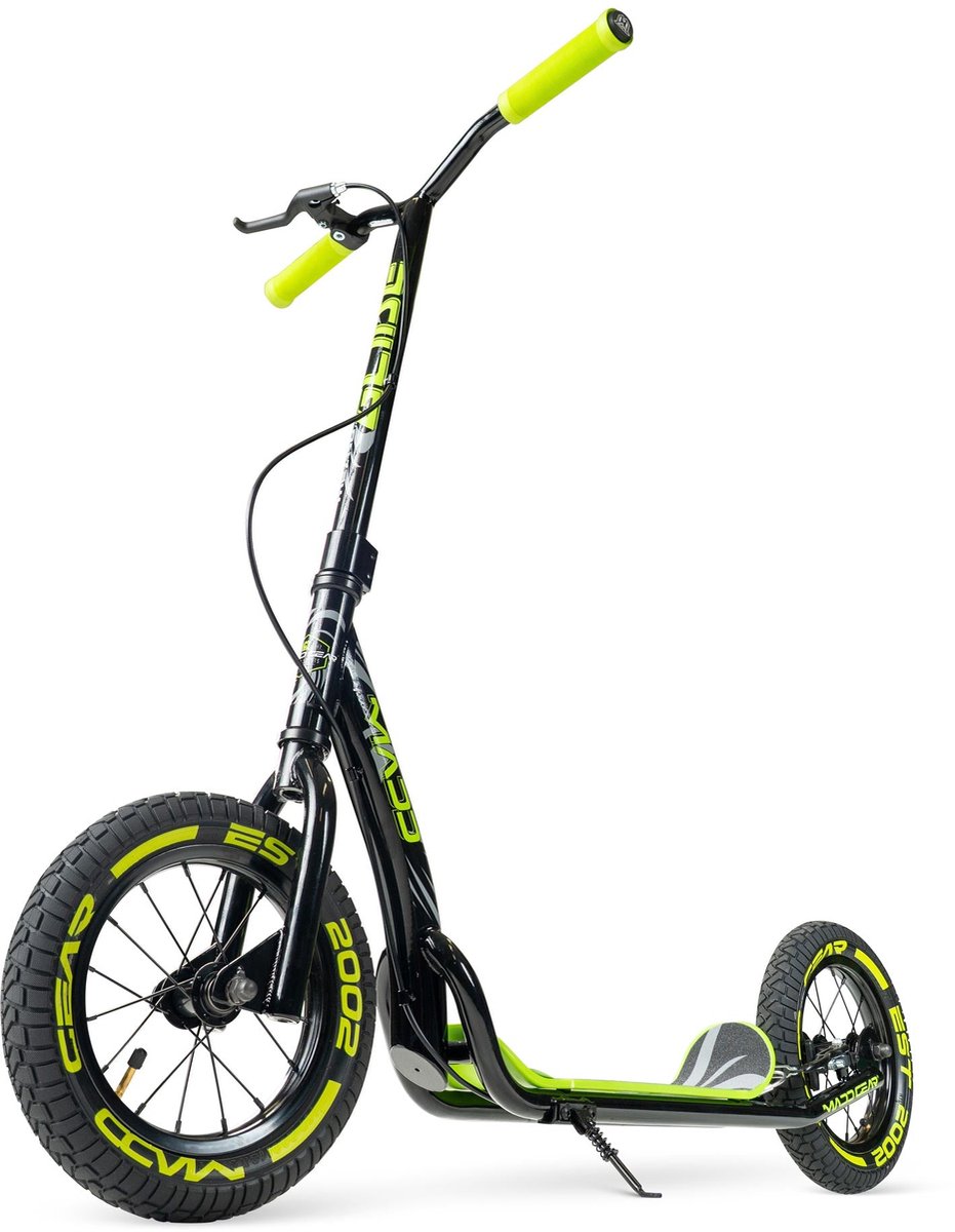 off road step mgp metro glide zwart groen luchtbanden staander handrem vanaf 8 jaar
