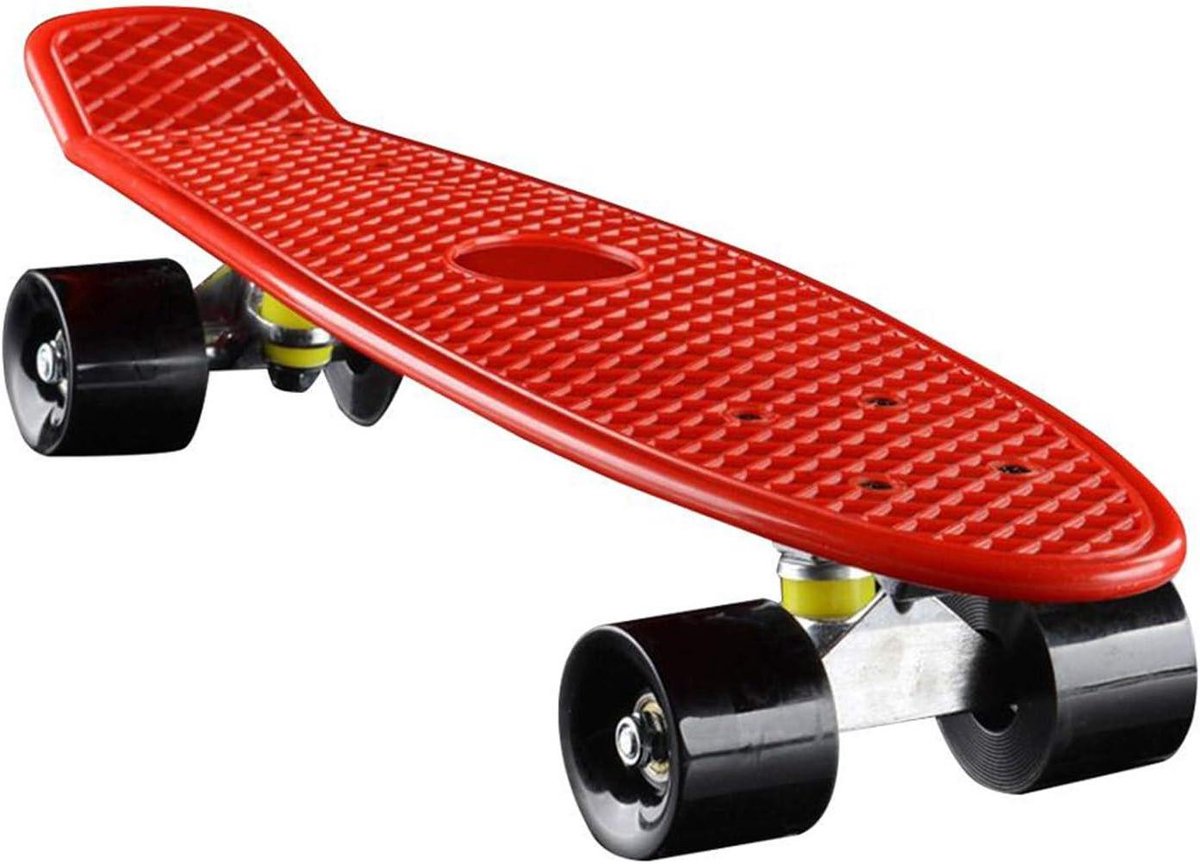 Professioneel Skateboard - Longboard - Recreatieve Sporten - Hoge Rebound PU-Wielen - 22 Inch - Rood Skateonderdeel kopen online