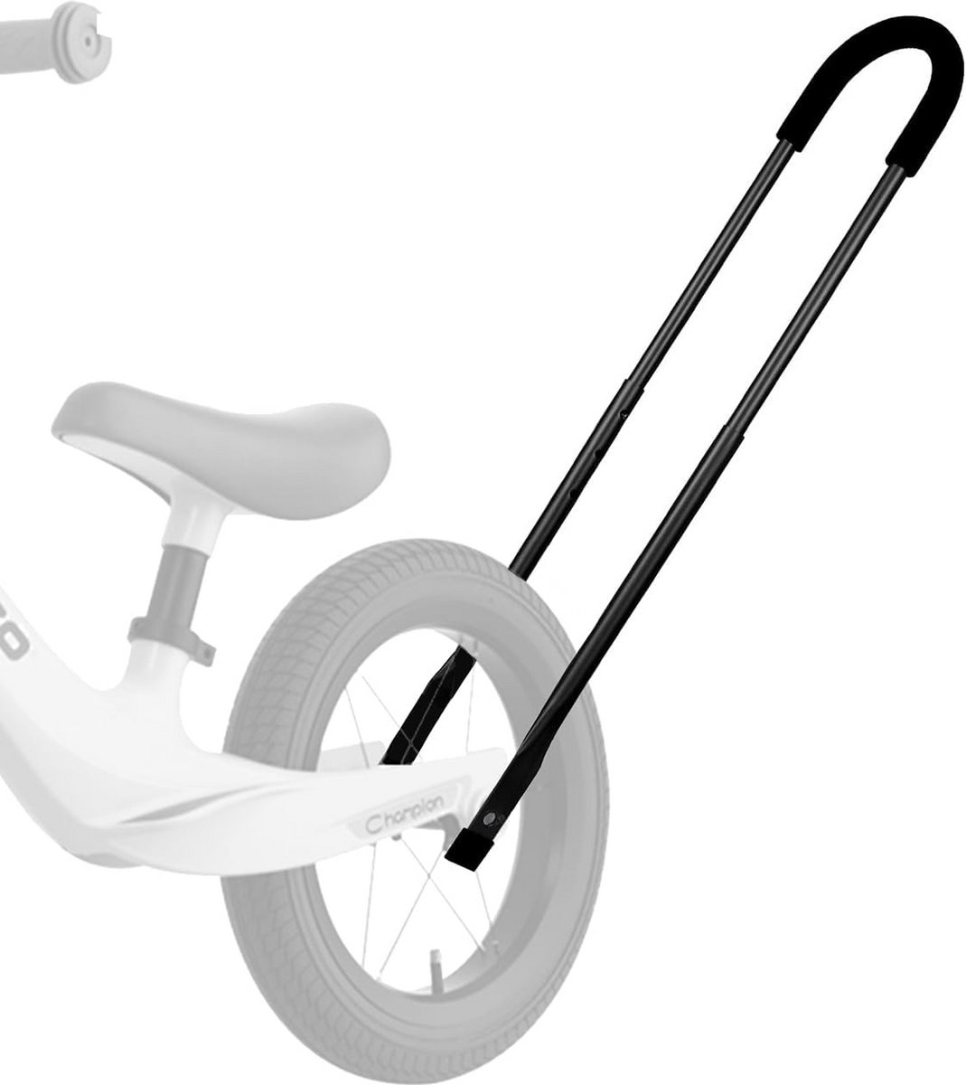 Pushbar voor Kinderfiets Zwart - Leer je kind fietsen Kinderfiets kopen online