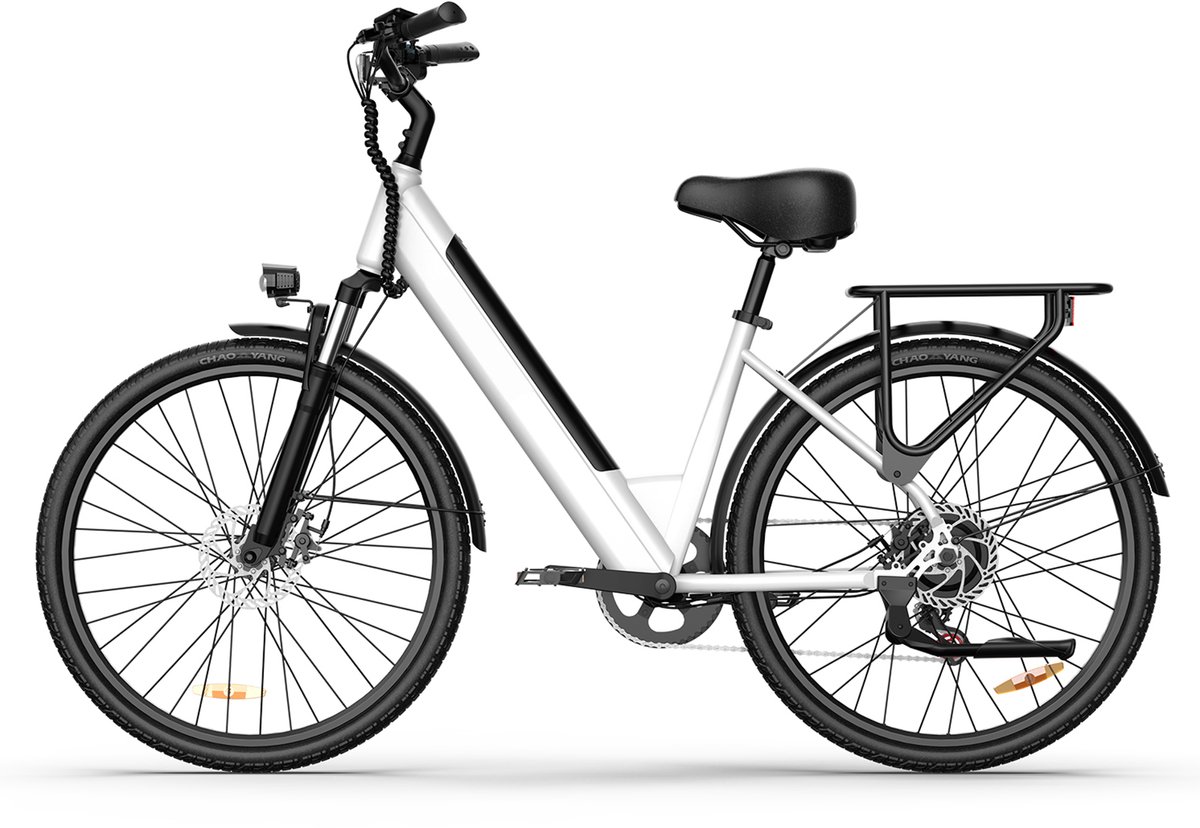 Qekud E26 Elektrische Fiets - Hoogkoolstofstaal - 36V 13Ah Accu - 80km Bereik - Shimano 7-Speed - 26" Banden Fiets (elektrisch) kopen online