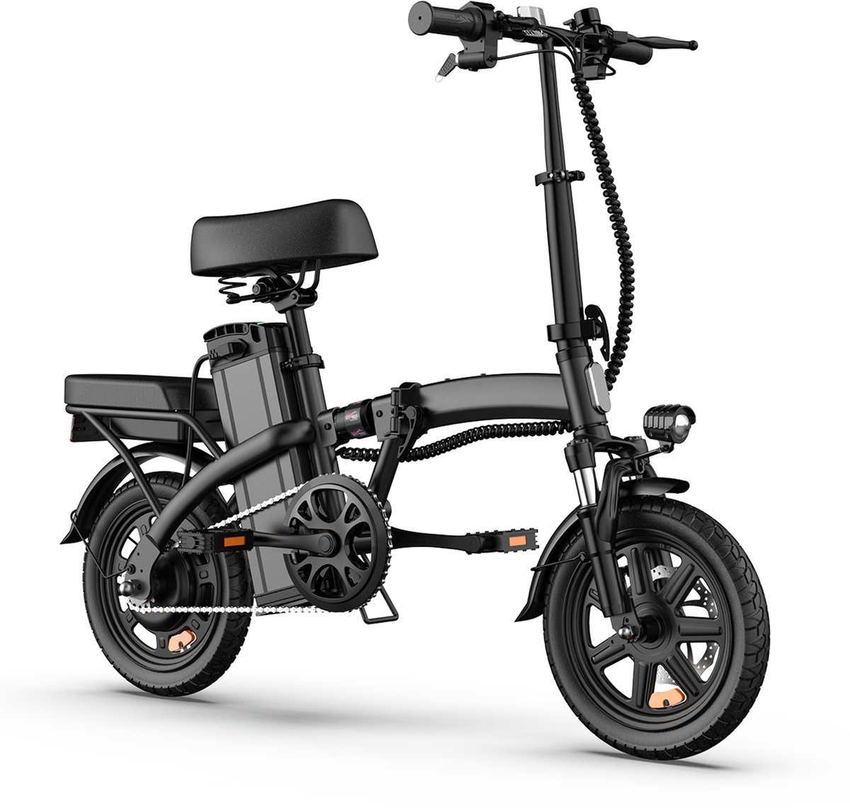 Qekud F1L 14" Opvouwbare Elektrische Fiets – 48V 7,5Ah Accu, 250W Motor, 25km/u, 40km Bereik, Dubbel Geveerd, Schijfremmen – Zwart Fiets (elektrisch) kopen online