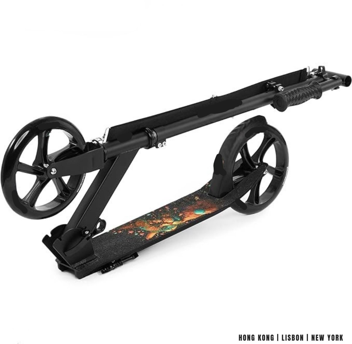 qin stuntstep jongen stuntstep volwassenen voor jongesn en meisjes zwart 91cm x 40cm x 98cm