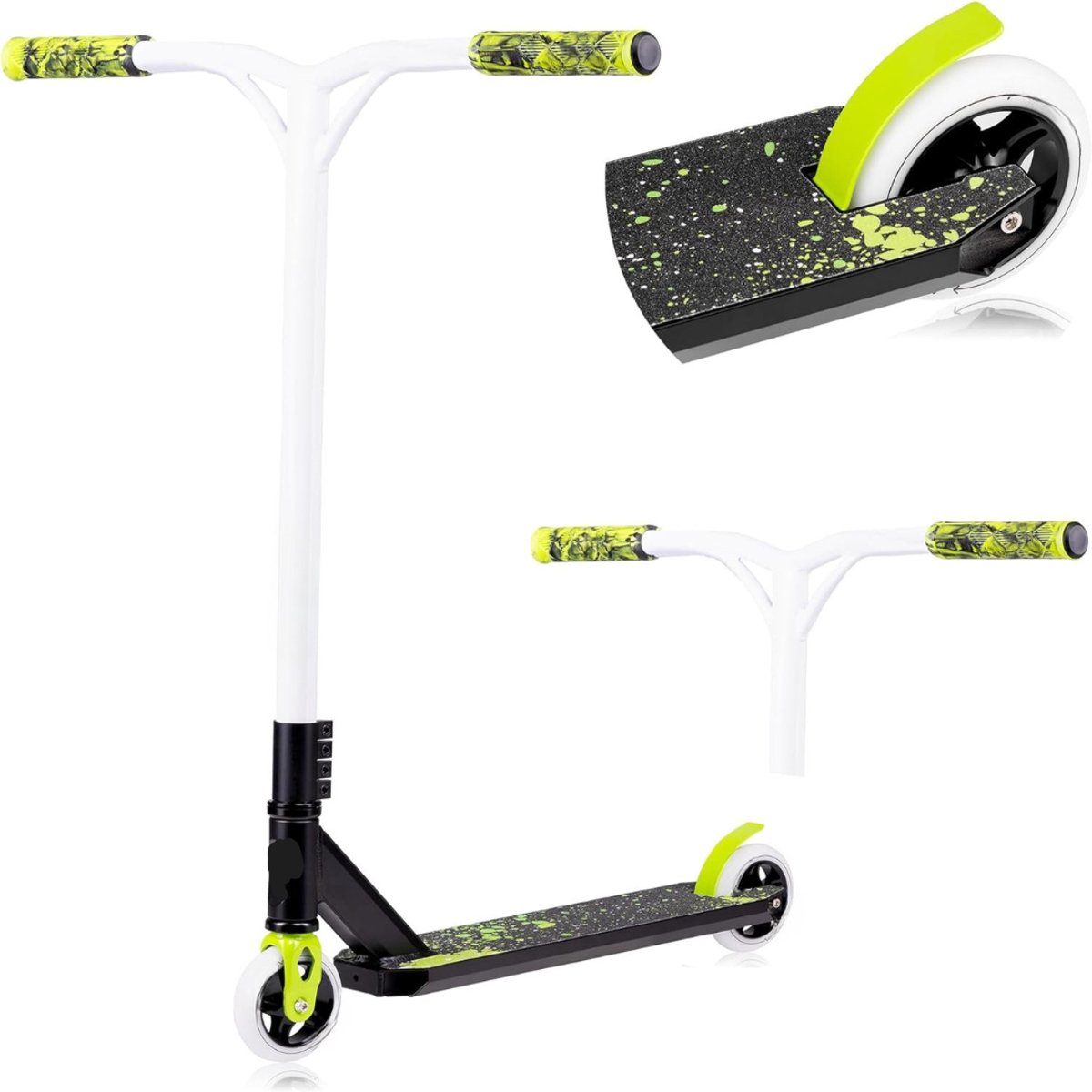 QIN® Stuntstep Volwassenen - Stuntstep jongen - Stuntstep Meisjes - Kalk - 67cm x 11cm x 84cm Buitenspeelvoertuigaccessoire kopen online
