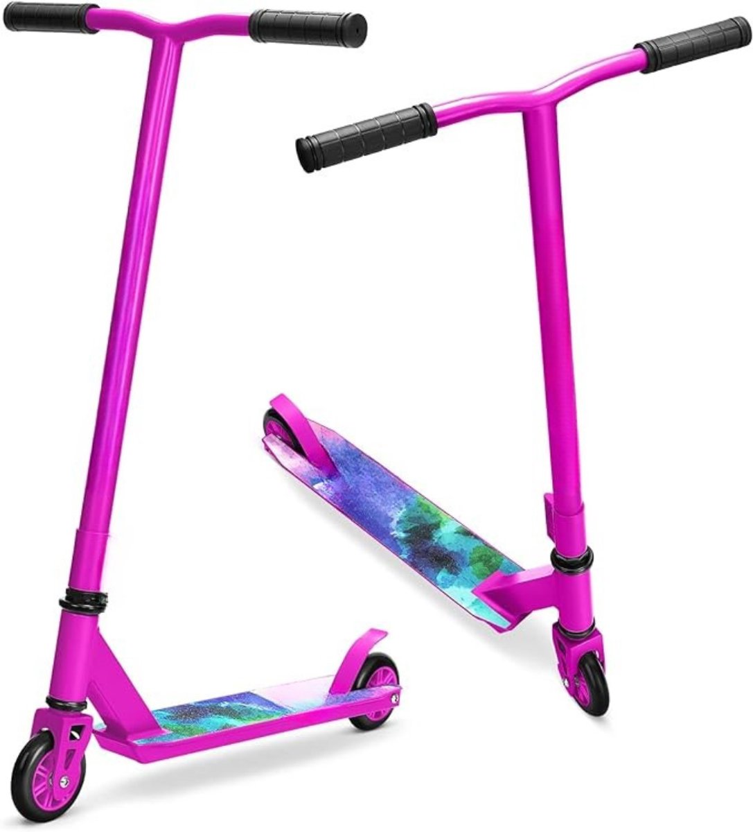 qin stuntstep volwassenen stuntstep jongen stuntstep meisjes paars 66cm x 10cm x 82cm