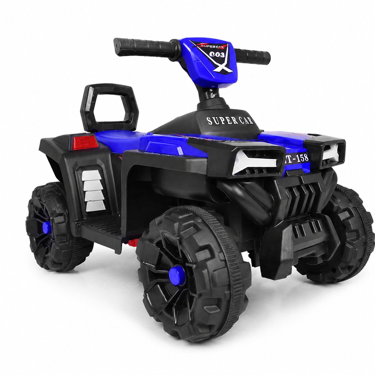 ql elektrische kinder quad accuvoertuigen elektrische kinder motor 1 tot 6 jaar groot model blauw accu quad accuvoertuigen rubberen banden leder