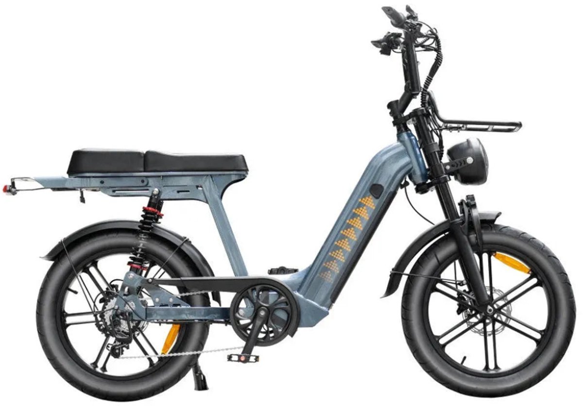 QMWHEEL D50 Elektrische Fatbike - Lage Instap - 20 Inch - 250W Motor - 7 Versnellingen - 60 km Actieradius - Hydraulische Schijfremmen - Nardo Grijs Fiets (elektrisch) kopen online