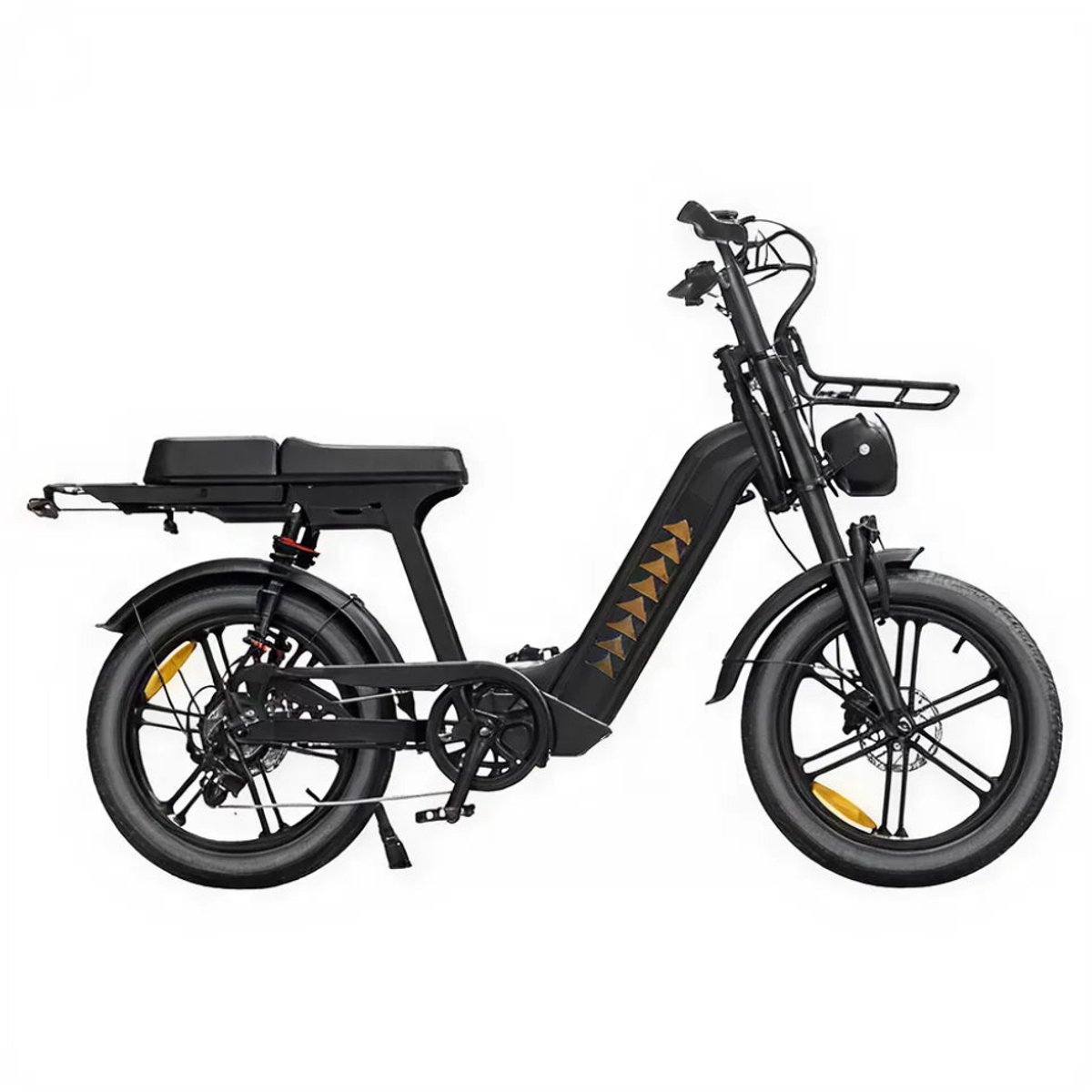 QMWHEEL D50 Elektrische Fatbike - Lage Instap - 20 Inch - 250W Motor - 7 Versnellingen - 60 km Actieradius - Hydraulische Schijfremmen - Zwart Fiets (elektrisch) kopen online