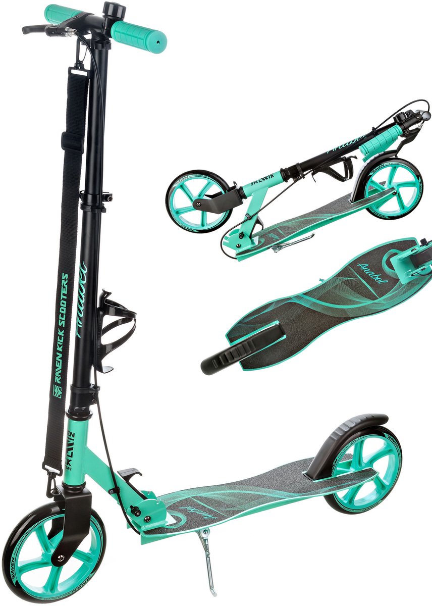 RAVEN Anabel Zwart/Mint 200mm step met rem, bel en bidonhouder Step kopen online