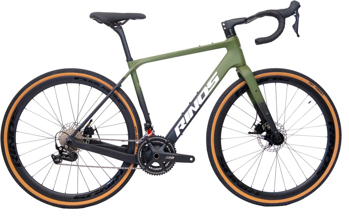 rinos sandman 3 0 carbon gravel fiets gravel bike met shimano 105 st r7000 22 versnellingen en schijfremmen lichte fiets voor dames en heren 700 x 40c zwart groen xl 58