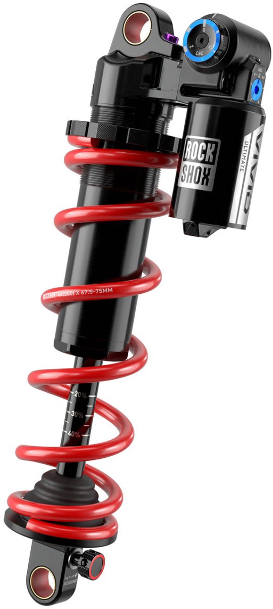 Rockshox Vivid Coil Ultimate Dh Rc2 D1 Standard/standard Schokdemper Zilver 75 mm / 250 mm Achterdemper kopen online