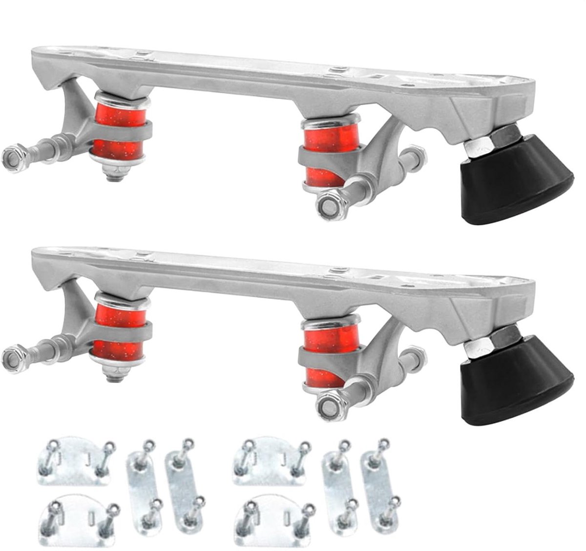 Rolschaats Basis - Quad Skate Chassis - Outdoor Skaten - Sterke Aluminium Legering - 30 x 19 x 6.5 cm Skateonderdeel kopen online