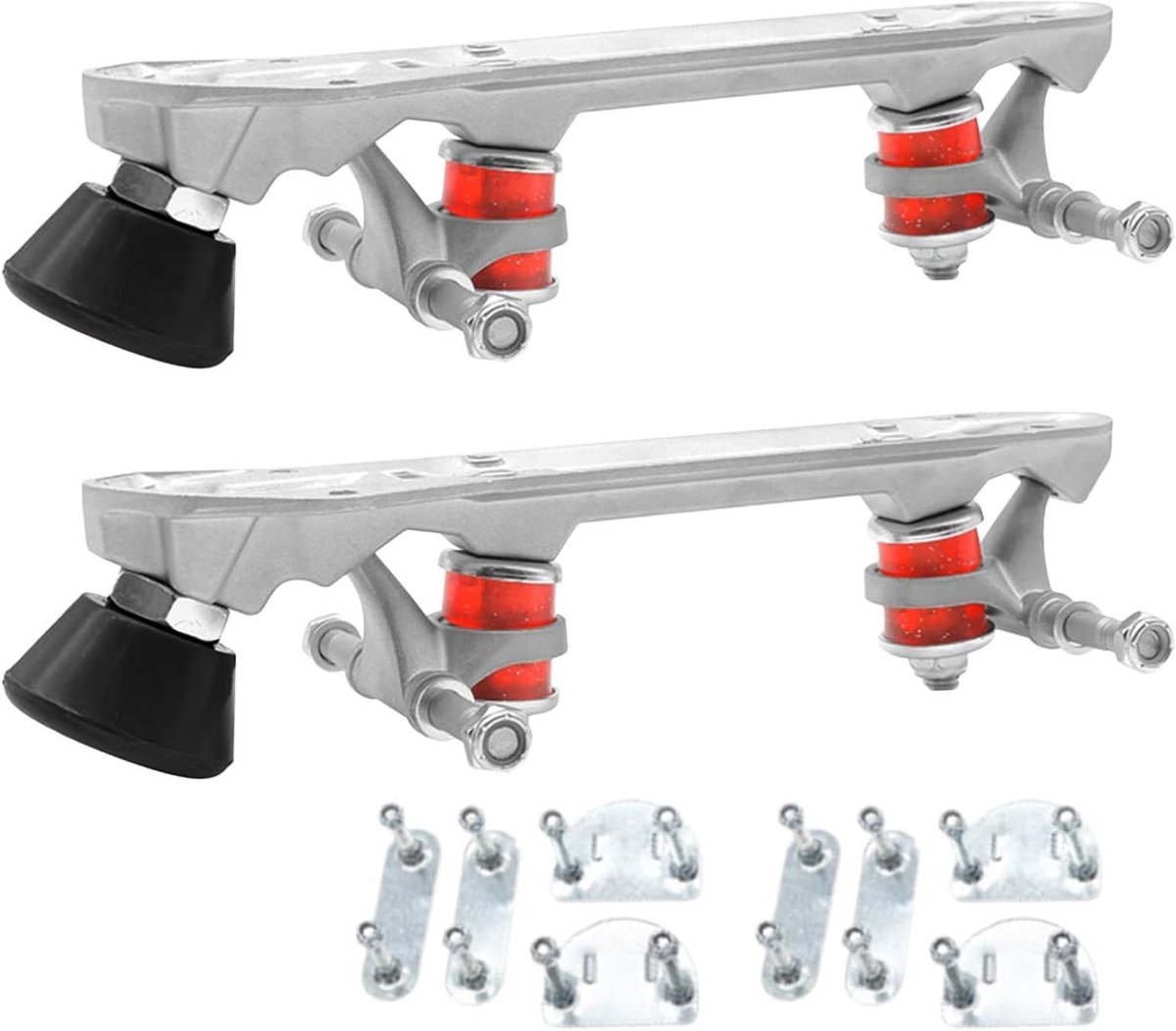 rolschaats basisplaat onderstel houder stabiliteit verbeteren aluminium legering 30 x 19 x 6 5 cm zwart rood