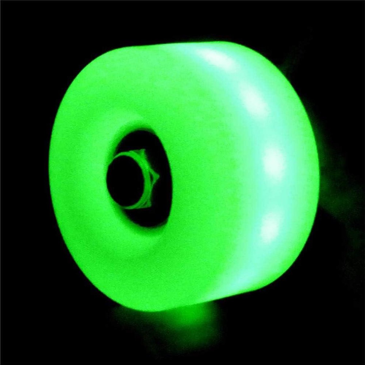 Rolschaats wielen - Dubbele rij wielen - Buiten schaatsen - Lichtgevende verlichting - 32 mm x 58 mm - Groen Rolschaatsen kopen online